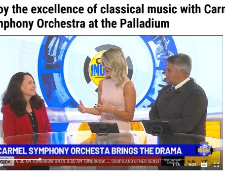 WISH TV All Indiana Oct 8, 2025 interview with Guest Conductor Kelly Corcoran.